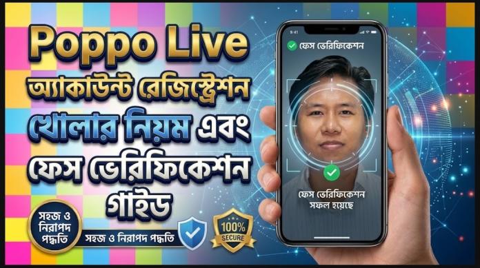 Poppo Live Account Create and Face Authentication Guide